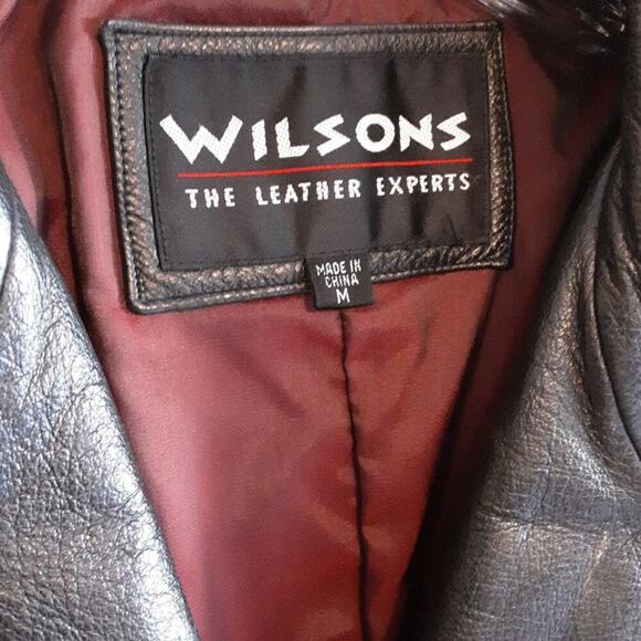 Wilson's Leather Vintage Black Midi Trench Coat 1980 Women's Medium Perfect - Picture 4 of 11